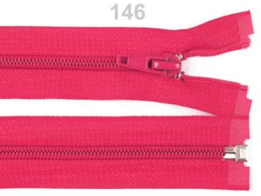 Reißverschluss spiralförmig 5 mm, 30 cm für Jacken, teilbar,  Dunkel Magenta Pink